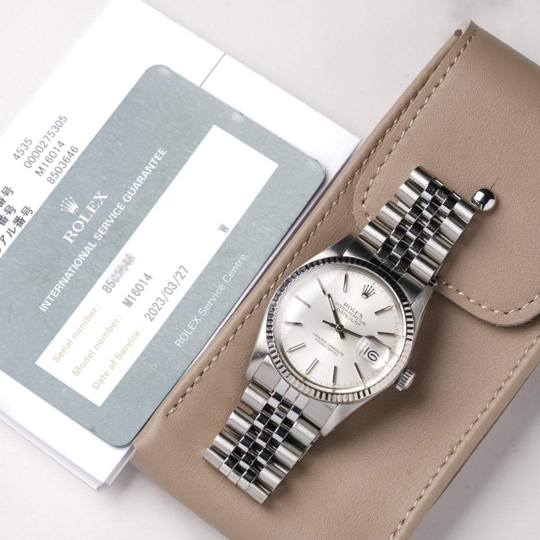 FS 1984 Rolex Datejust Ref. 16014 with Service Papers Rolex