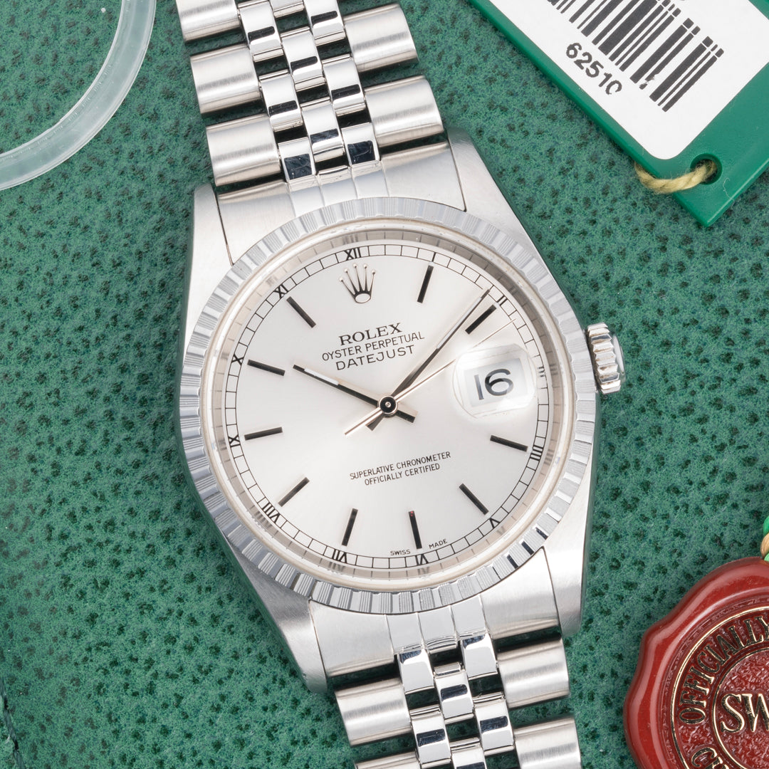 2002 Rolex Datejust Ref. 16220 with Box & Papers