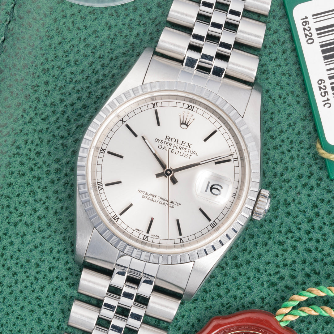 2002 Rolex Datejust Ref. 16220 with Box & Papers