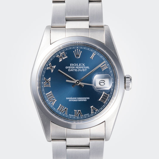 1997 Rolex Datejust Ref. 16200 with Blue Roman Dial